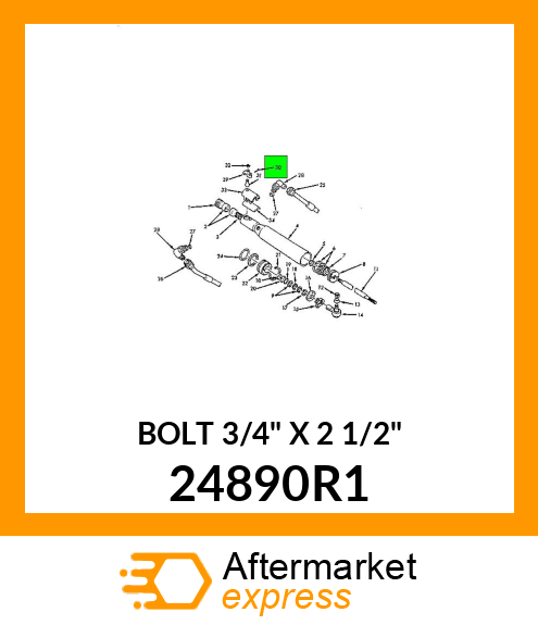 BOLT 3/4" X 2 1/2" 24890R1