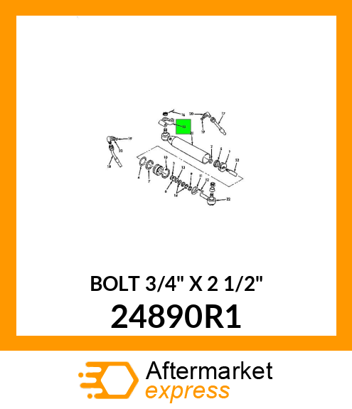 BOLT 3/4" X 2 1/2" 24890R1