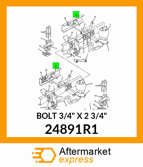 BOLT 3/4" X 2 3/4" 24891R1