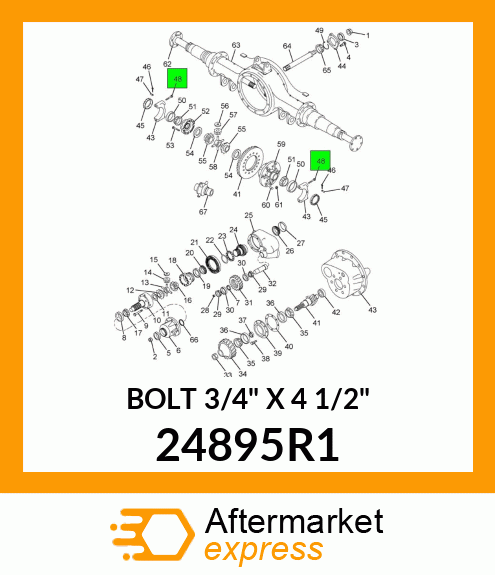 BOLT 3/4" X 4 1/2" 24895R1