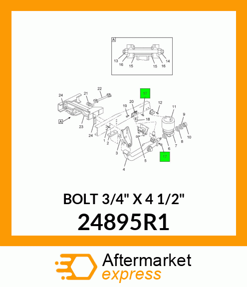 BOLT 3/4" X 4 1/2" 24895R1