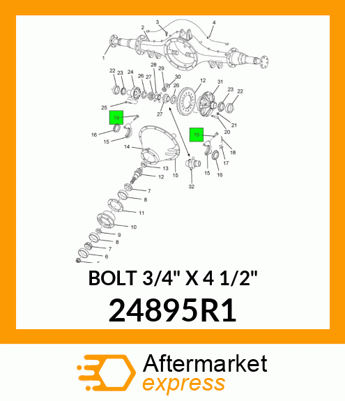 BOLT 3/4" X 4 1/2" 24895R1