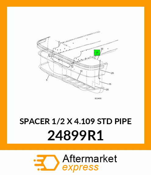 SPACER 1/2 X 4.109 STD PIPE 24899R1