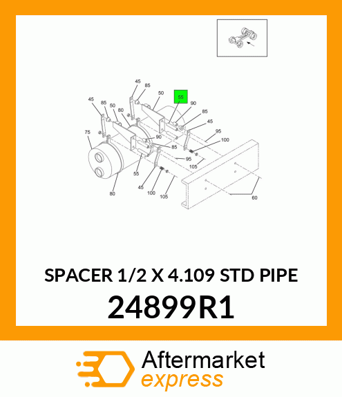 SPACER 1/2 X 4.109 STD PIPE 24899R1