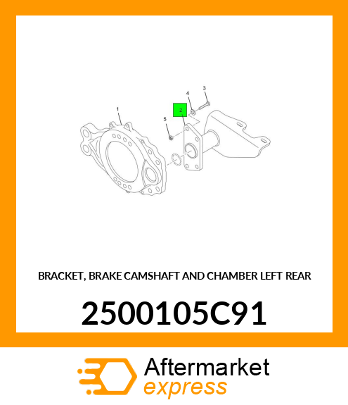 BRACKET, BRAKE CAMSHAFT AND CHAMBER LEFT REAR 2500105C91