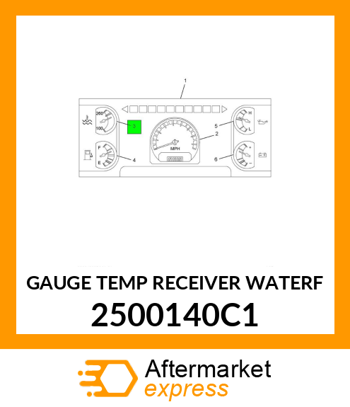 GAUGE TEMP RECEIVER WATERF 2500140C1