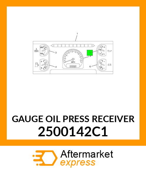 GAUGE OIL PRESS RECEIVER 2500142C1