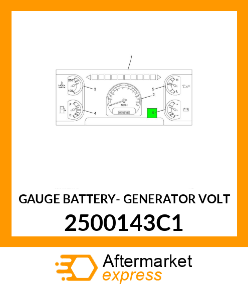 GAUGE BATTERY- GENERATOR VOLT 2500143C1