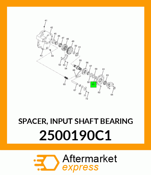 SPACER, INPUT SHAFT BEARING 2500190C1