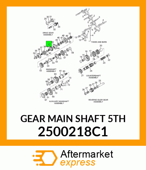 GEAR MAIN SHAFT 5TH 2500218C1