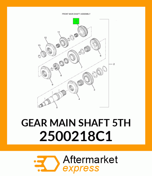 GEAR MAIN SHAFT 5TH 2500218C1