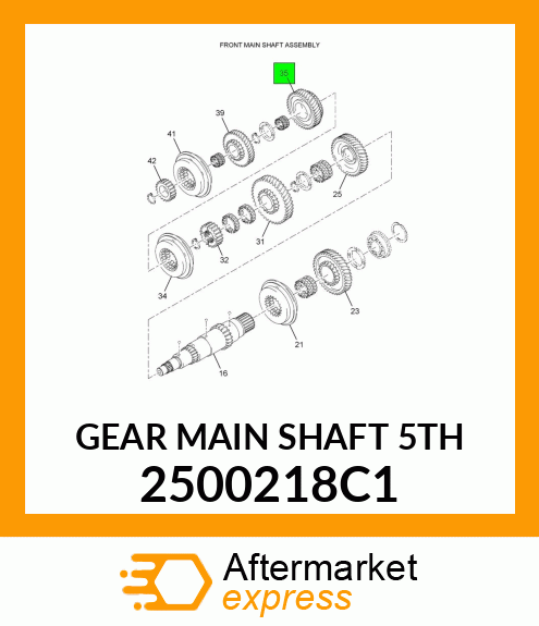 GEAR MAIN SHAFT 5TH 2500218C1