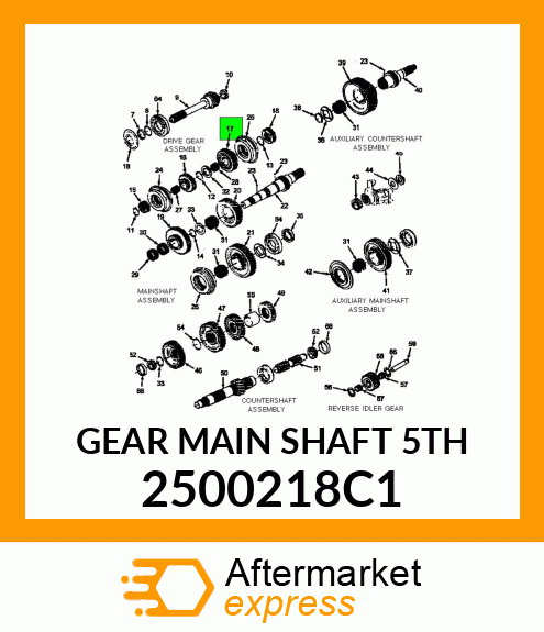 GEAR MAIN SHAFT 5TH 2500218C1