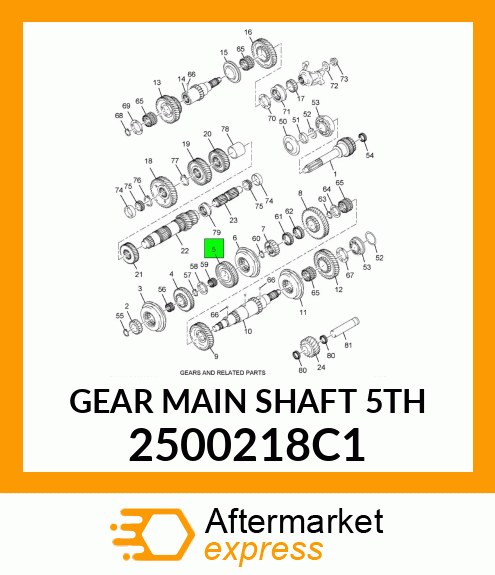 GEAR MAIN SHAFT 5TH 2500218C1