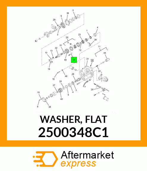 WASHER, FLAT 2500348C1