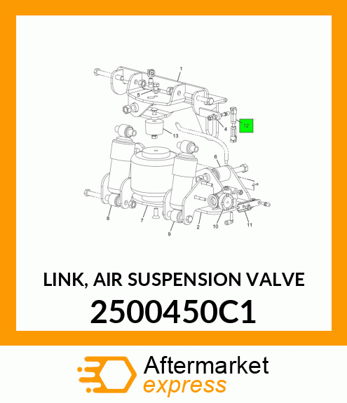 LINK, AIR SUSPENSION VALVE 2500450C1