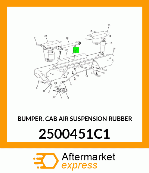 BUMPER, CAB AIR SUSPENSION RUBBER 2500451C1