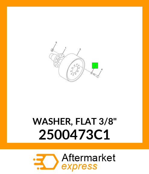 WASHER, FLAT 3/8" 2500473C1