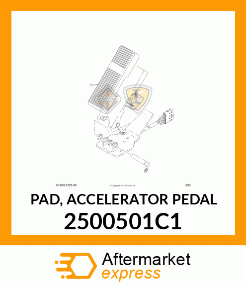 PAD, ACCELERATOR PEDAL 2500501C1