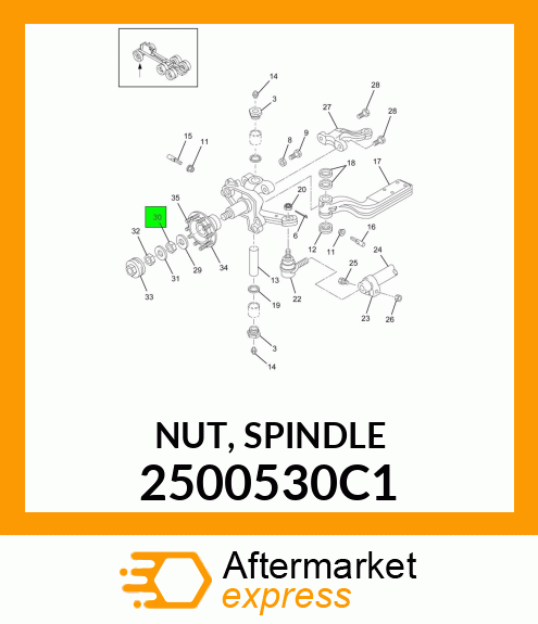 NUT, SPINDLE 2500530C1