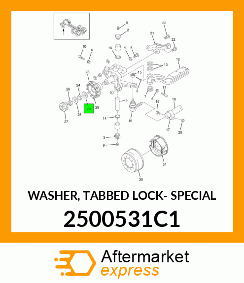 WASHER, TABBED LOCK- SPECIAL 2500531C1