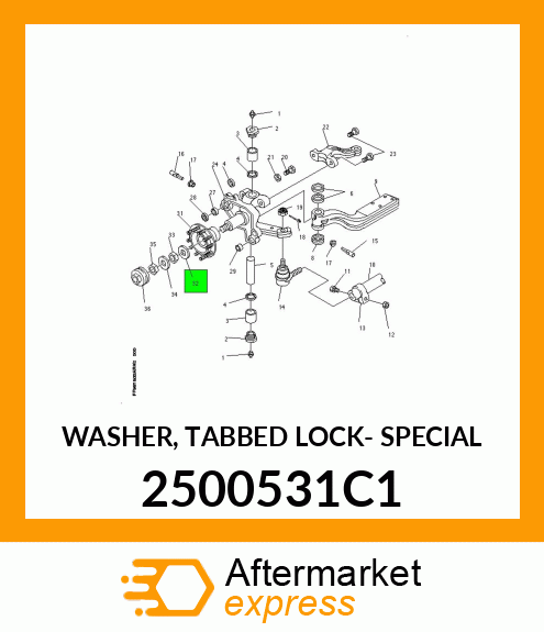 WASHER, TABBED LOCK- SPECIAL 2500531C1