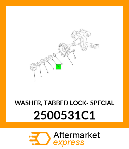 WASHER, TABBED LOCK- SPECIAL 2500531C1