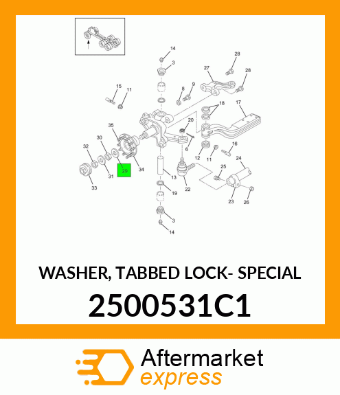 WASHER, TABBED LOCK- SPECIAL 2500531C1