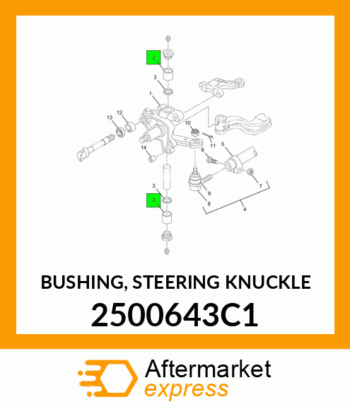 BUSHING, STEERING KNUCKLE 2500643C1