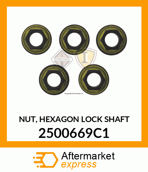 NUT, HEXAGON LOCK SHAFT 2500669C1