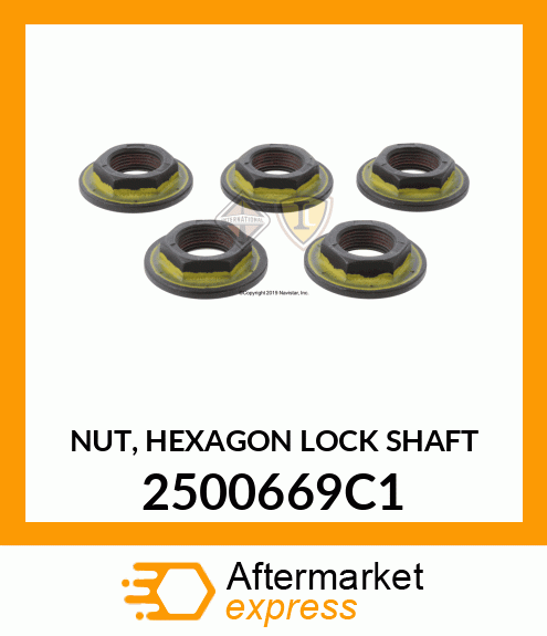 NUT, HEXAGON LOCK SHAFT 2500669C1