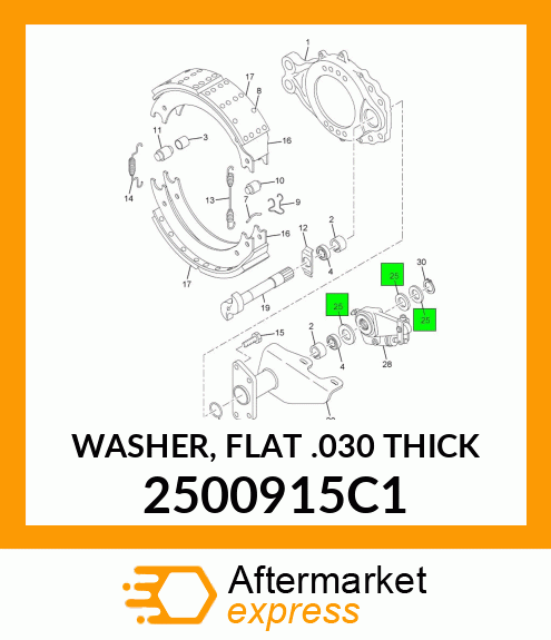 WASHER, FLAT .030" THICK 2500915C1