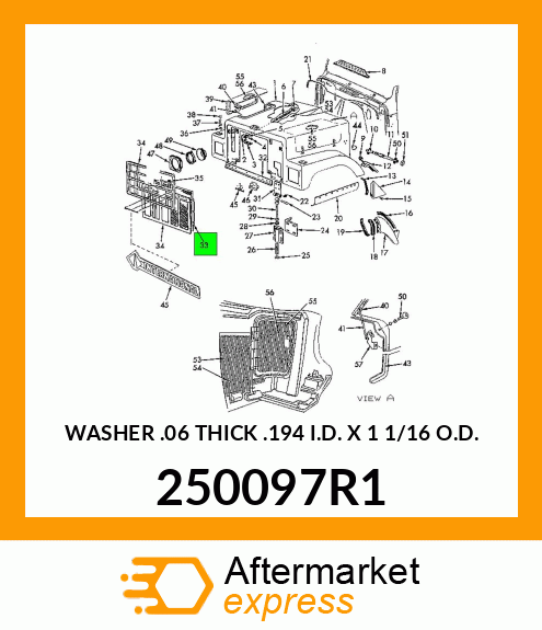 WASHER .06" THICK .194" I.D. X 1 1/16" O.D. 250097R1