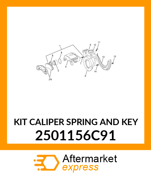 KIT CALIPER SPRING AND KEY 2501156C91