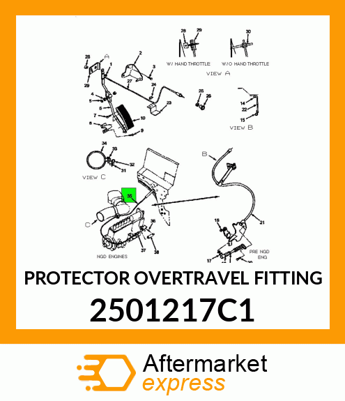 PROTECTOR OVERTRAVEL FITTING 2501217C1