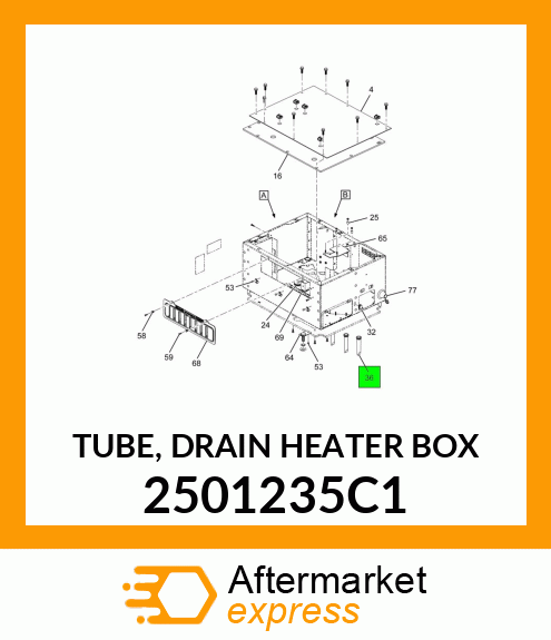TUBE, DRAIN HEATER BOX 2501235C1