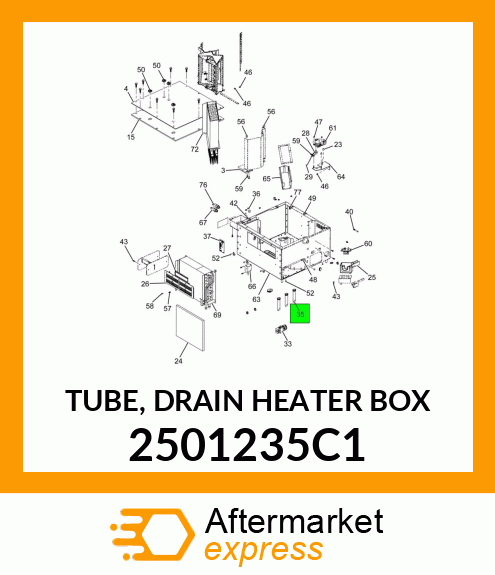TUBE, DRAIN HEATER BOX 2501235C1