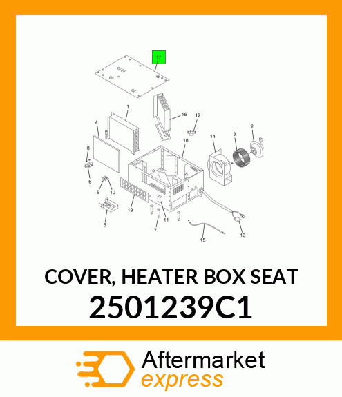 COVER, HEATER BOX SEAT 2501239C1