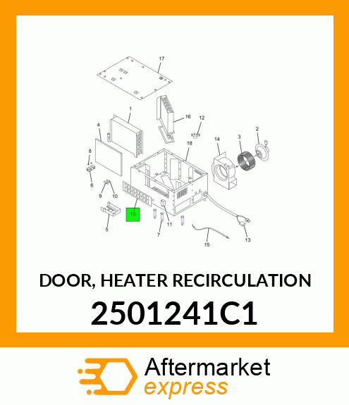 DOOR, HEATER RECIRCULATION 2501241C1