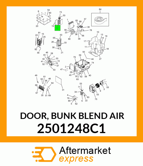 DOOR, BUNK BLEND AIR 2501248C1