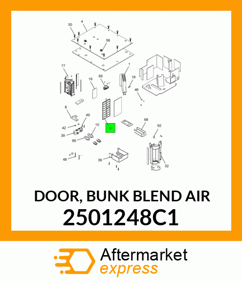 DOOR, BUNK BLEND AIR 2501248C1