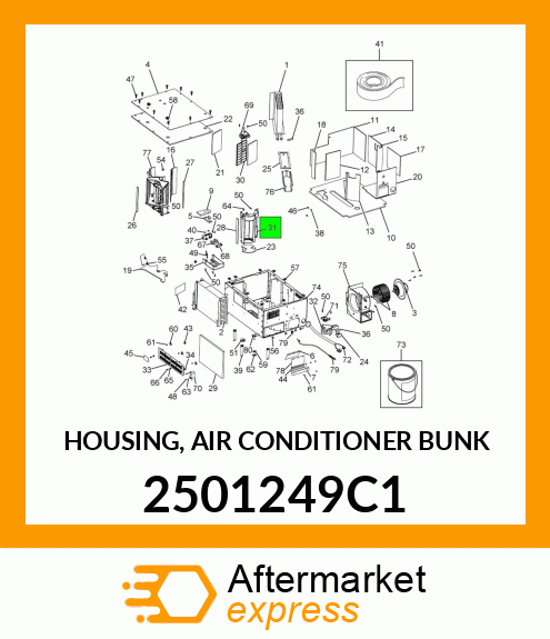 HOUSING, AIR CONDITIONER BUNK 2501249C1
