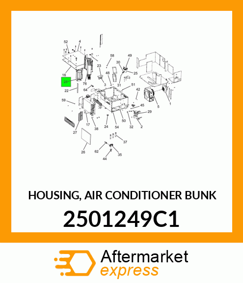 HOUSING, AIR CONDITIONER BUNK 2501249C1