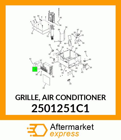 GRILLE, AIR CONDITIONER 2501251C1