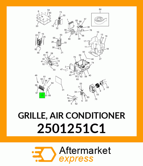 GRILLE, AIR CONDITIONER 2501251C1