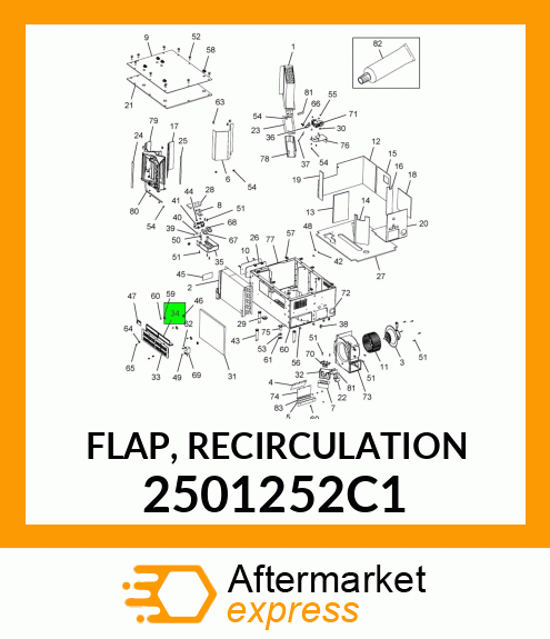 FLAP, RECIRCULATION 2501252C1