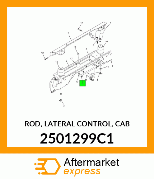 ROD, LATERAL CONTROL, CAB 2501299C1