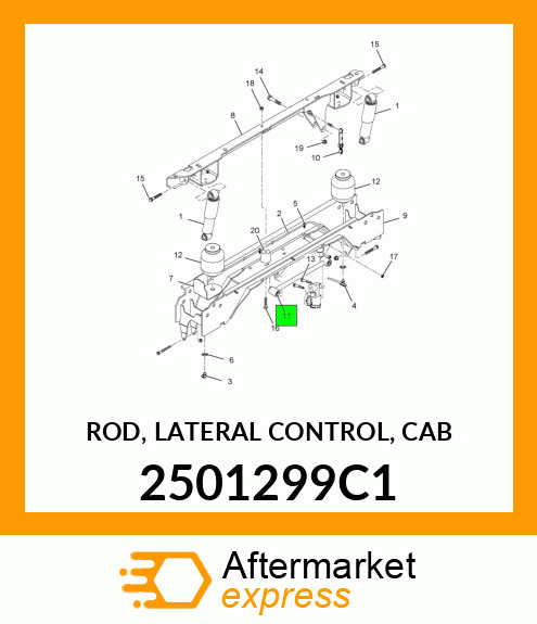 ROD, LATERAL CONTROL, CAB 2501299C1