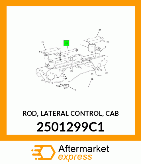 ROD, LATERAL CONTROL, CAB 2501299C1