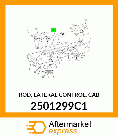 ROD, LATERAL CONTROL, CAB 2501299C1